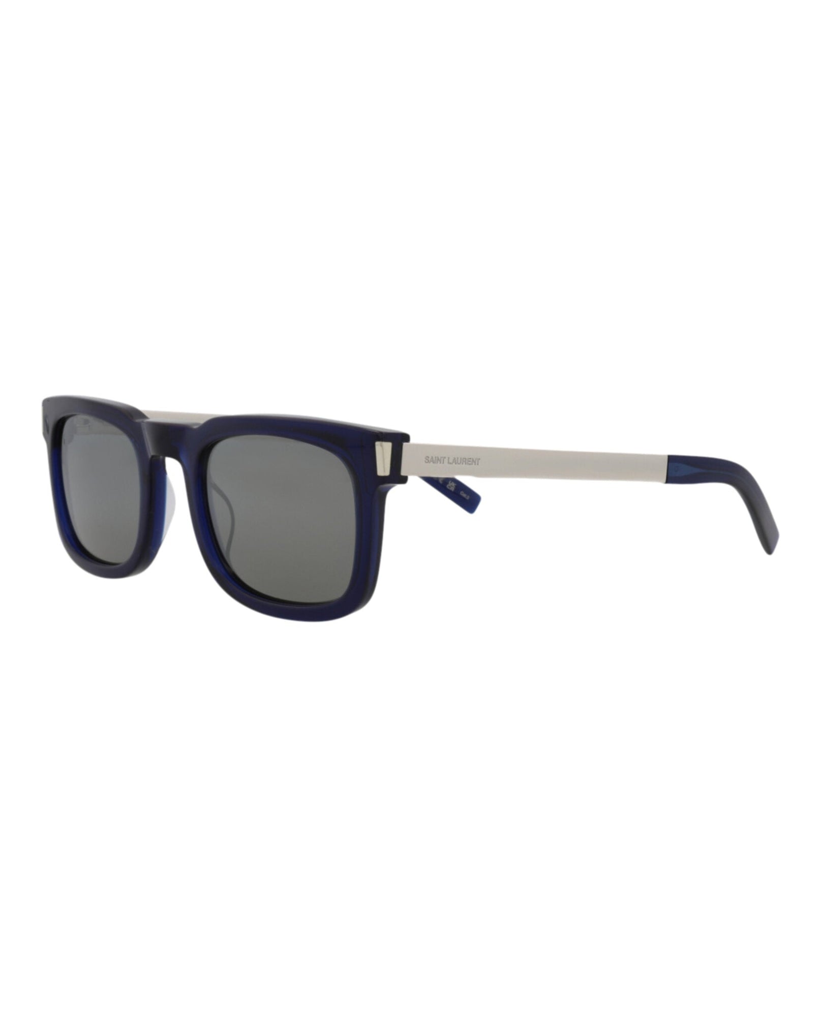 Saint Laurent Square Recycled Acetate Sunglasses | Blue