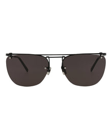 Saint Laurent Aviator Metal Sunglasses | Black