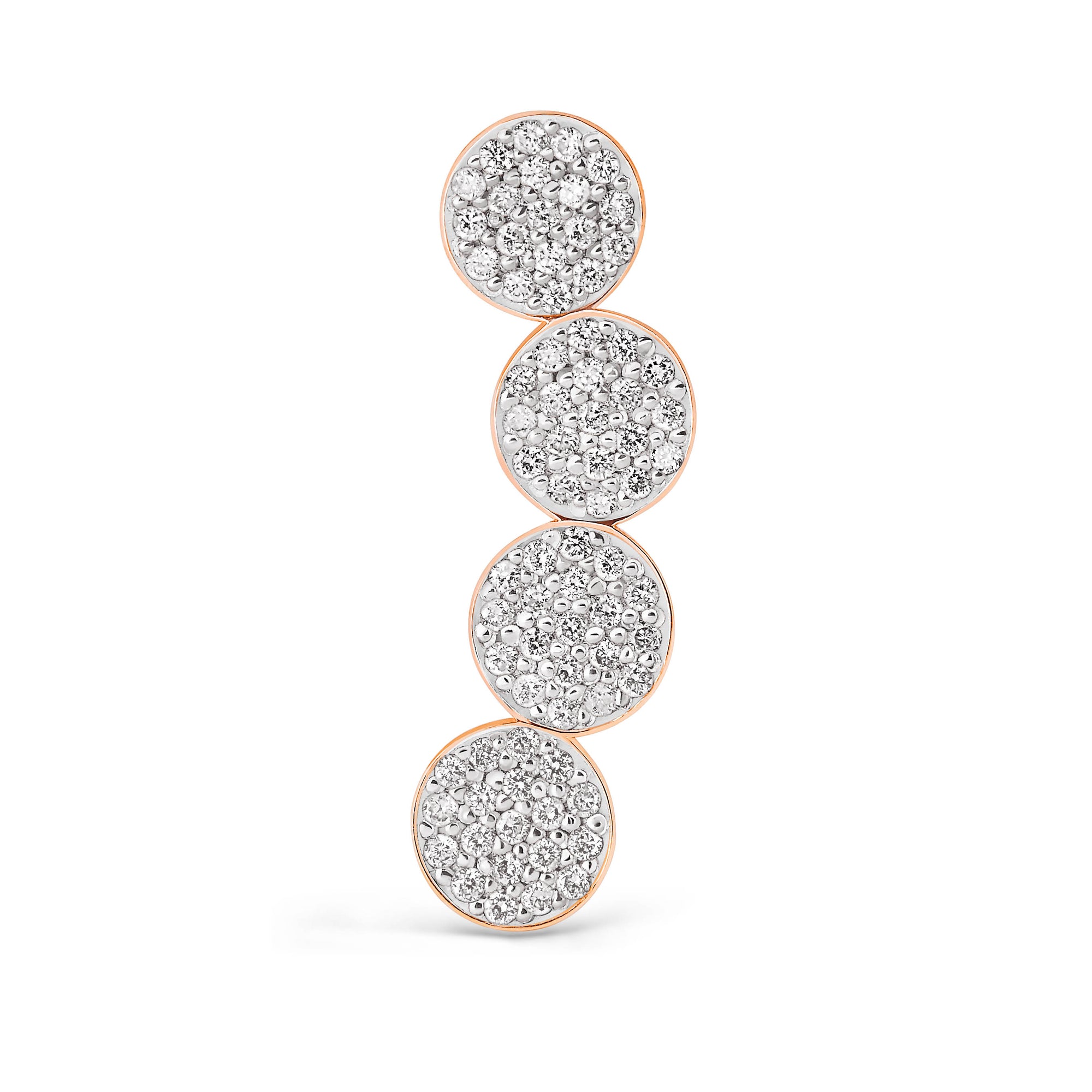 Mini Ever Solo Left Diamond Arc Earring | 18K Rose Gold