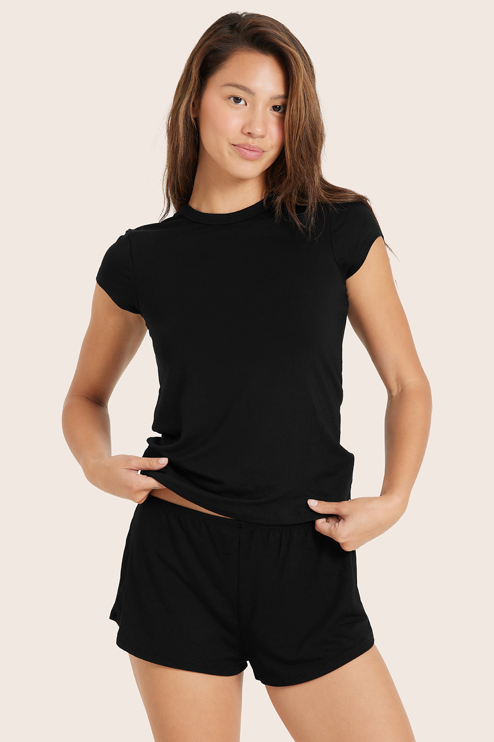Sleep Jersey Girlfriend Tee | Onyx