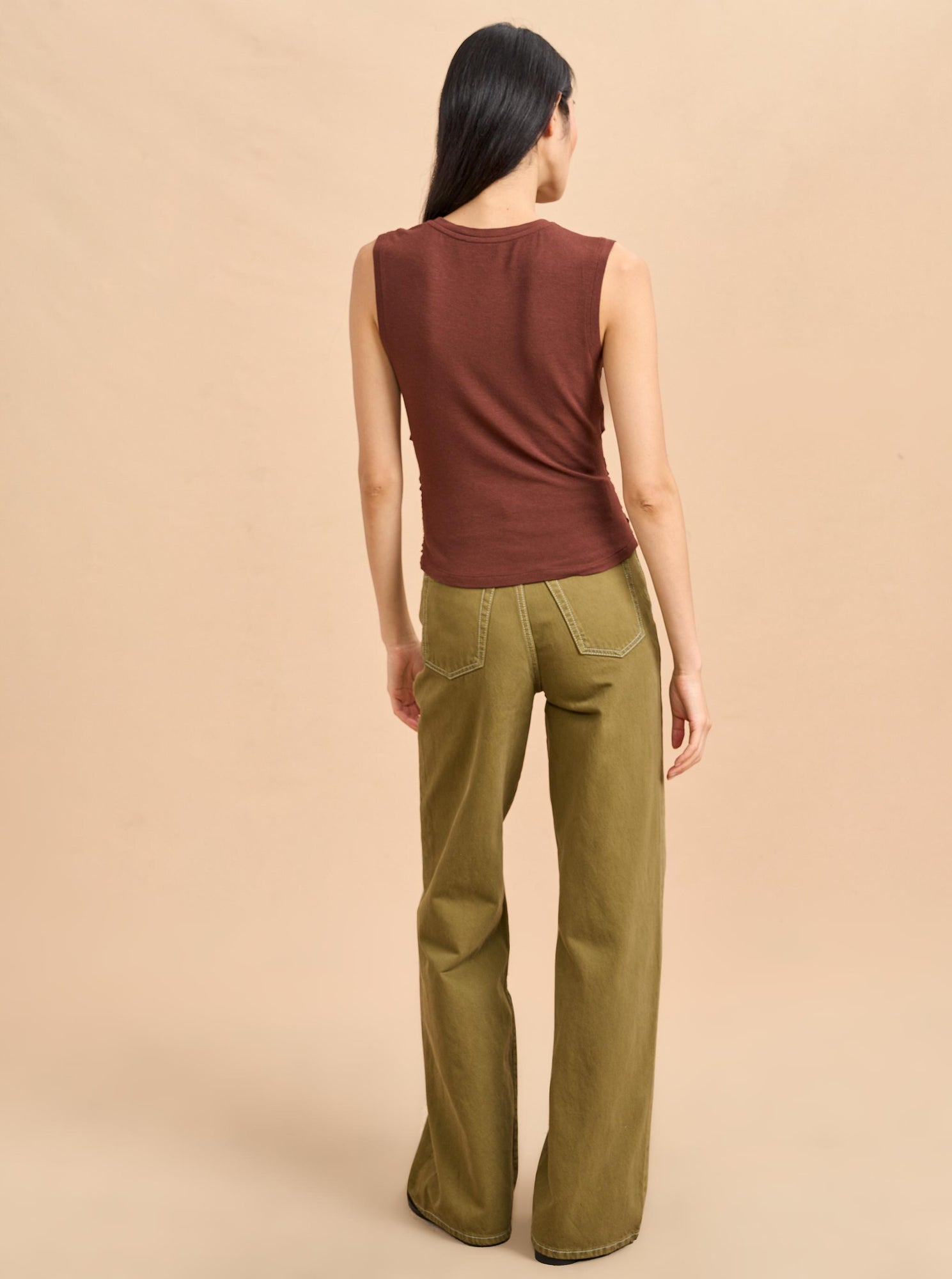 Sleeveless Angelique Top | Cocoa