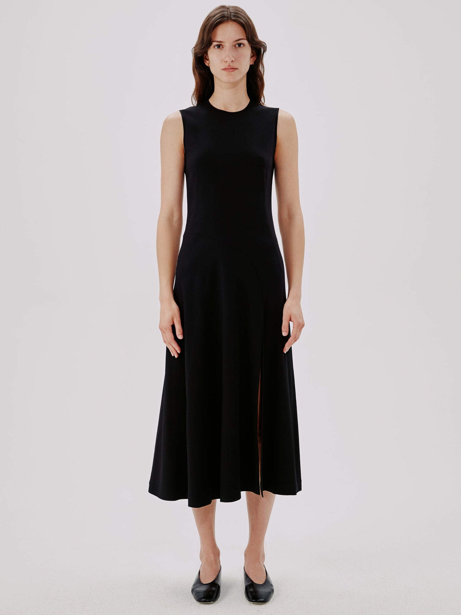 Sleeveless Crewneck Dress