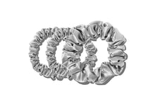 Back to Basics Midi/Large Scrunchie Set | Silver | Set of 3