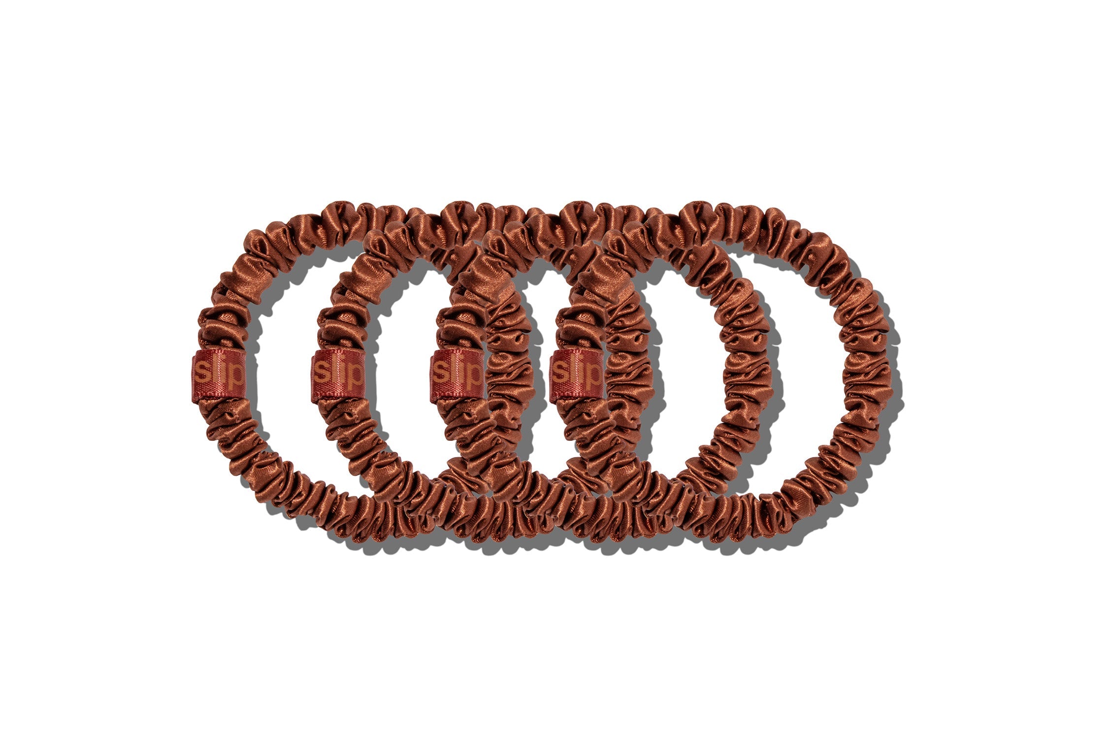 Back to Basics Skinny Scrunchies | Auburn | Set of 4