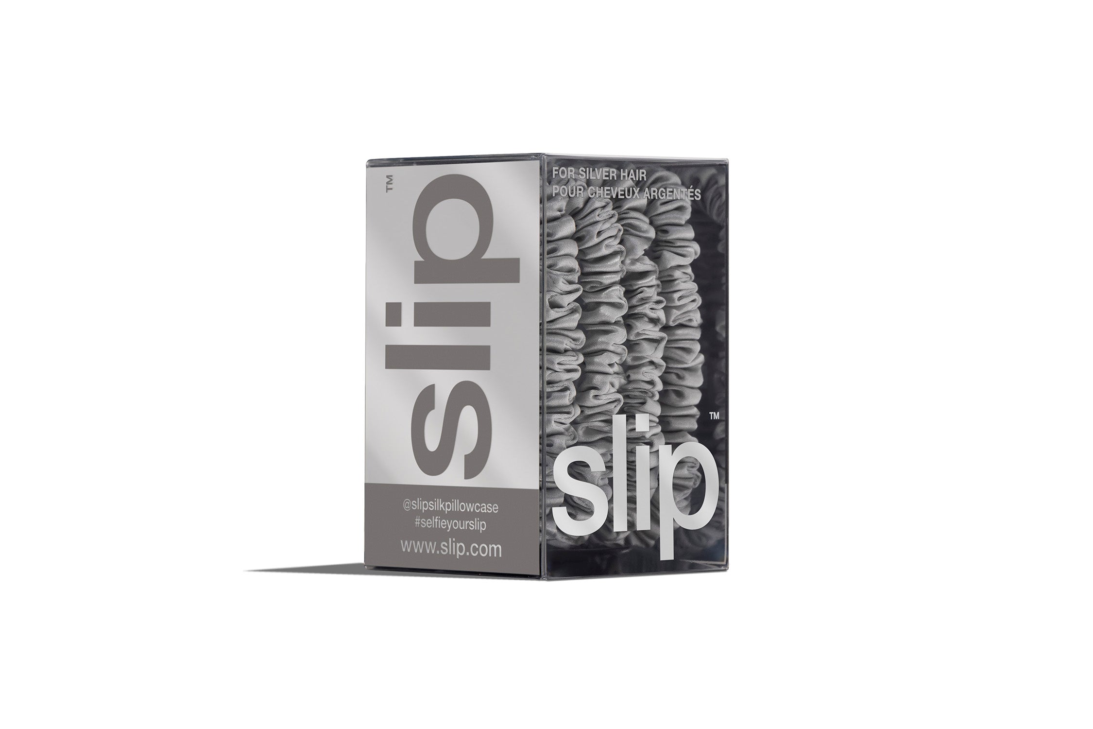 Back to Basics Skinny Scrunchies | Silver | Set of 4