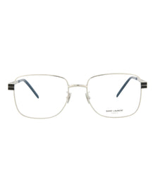 Saint Laurent Square Metal Optical Frames | Silver