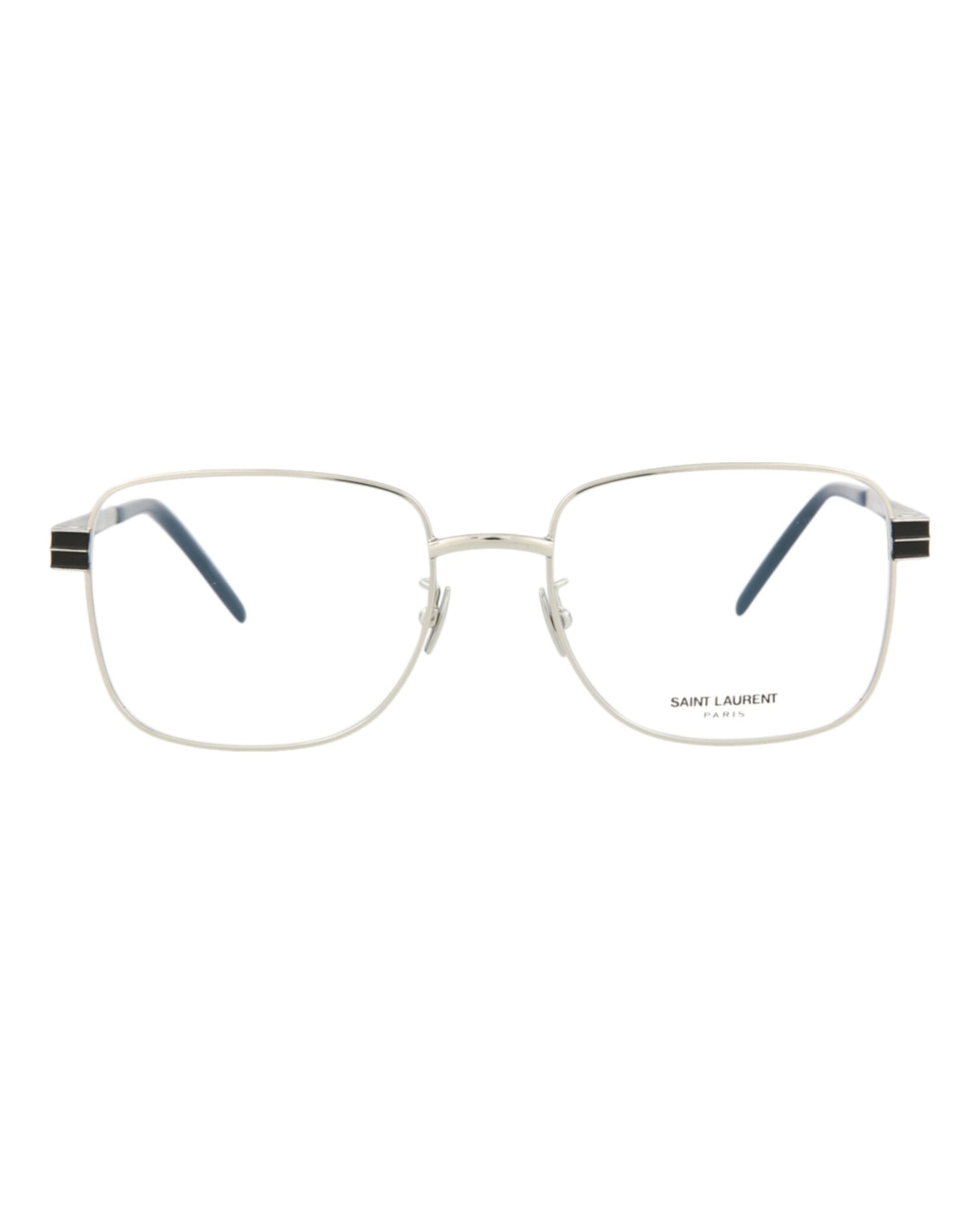 Saint Laurent Square Metal Optical Frames | Silver