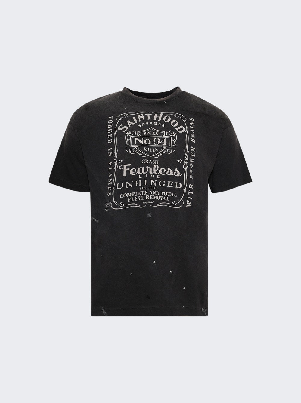 Men | Saint Mxxxxxx X Neighborhood | Fearless Tee | Black