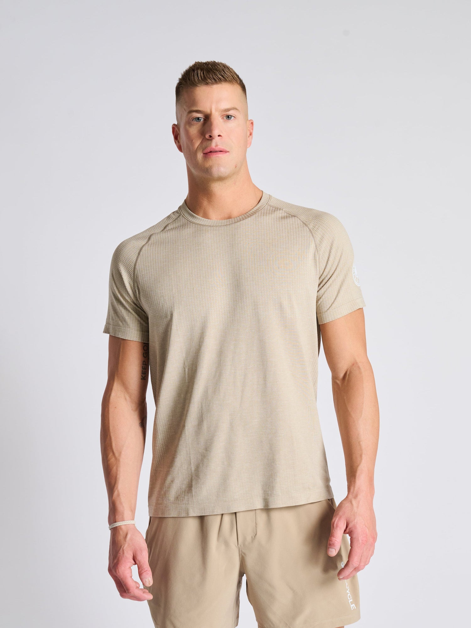 Men | Lululemon | Metal Vent Tech Short Sleeve | Light Ivory/Sheer Oak