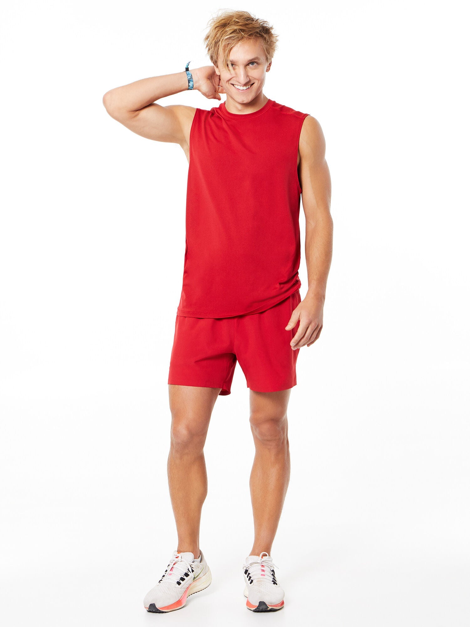 Men | Yellow by SoulCycle | Breeze Seamless Tank Scooter Red | Red