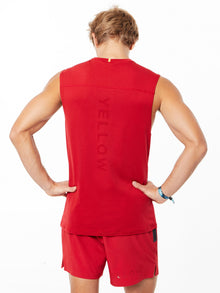 Men | Yellow by SoulCycle | Breeze Seamless Tank Scooter Red | Red