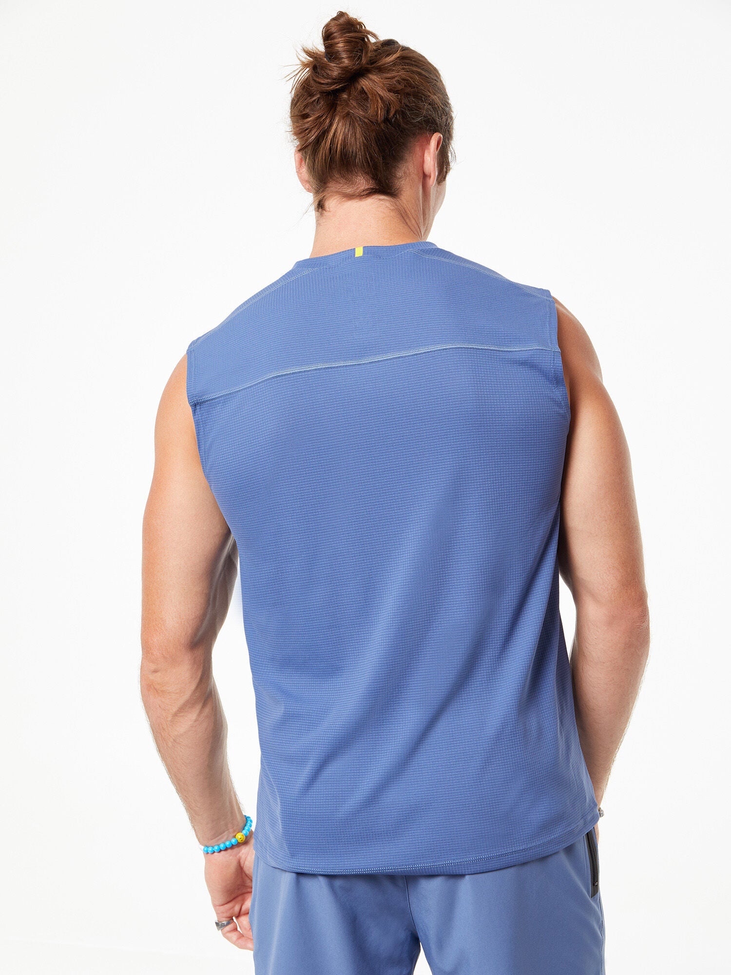 Men | Yellow by SoulCycle | Propel Tank Bijou Blue | Blue