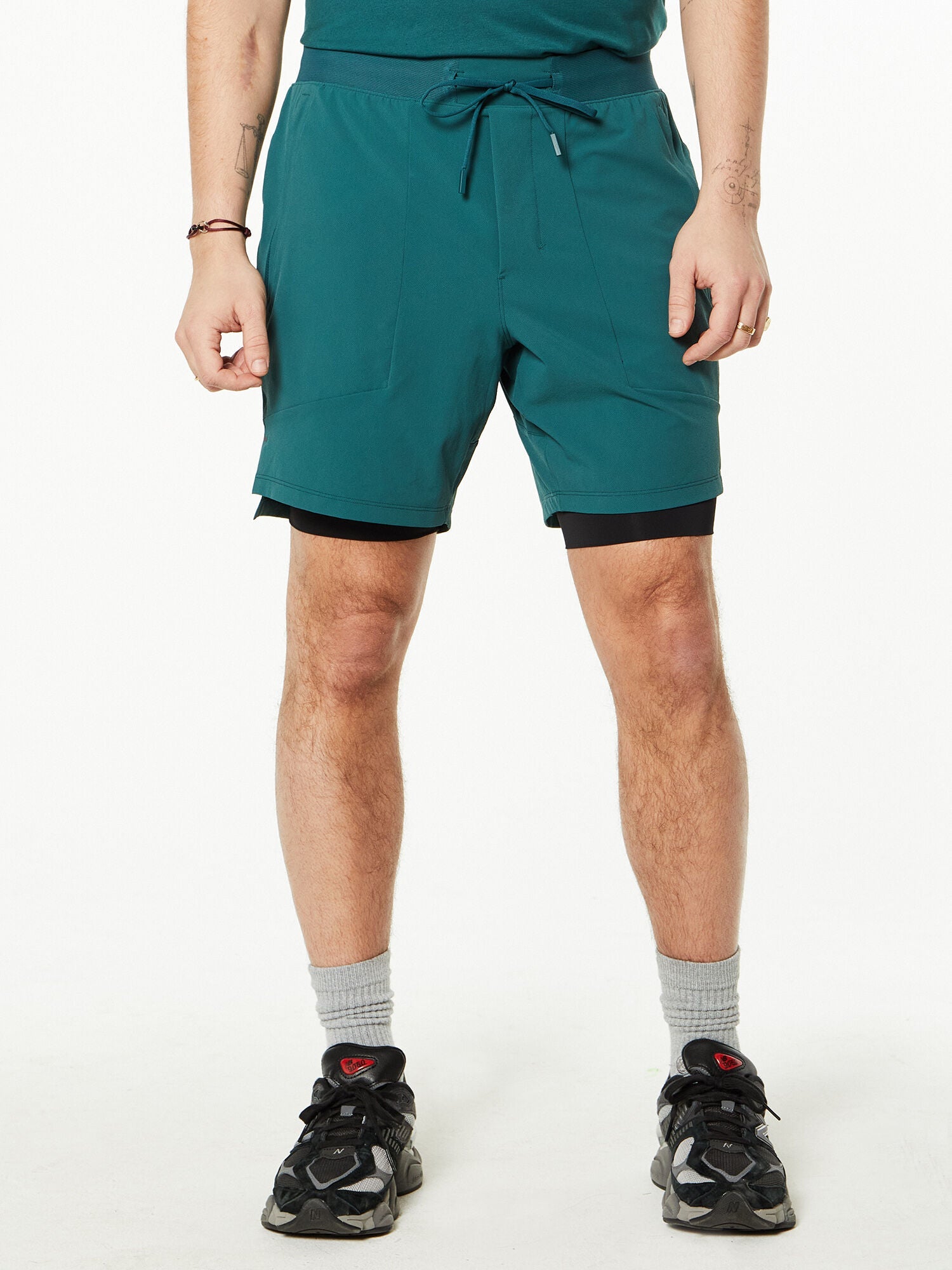 Lululemon | 7" License to Train Lined Short | Green Jasper