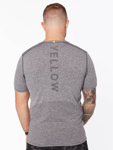 Men | Yellow by SoulCycle | Breeze Seamless Tee Heather Grey | Heather Grey