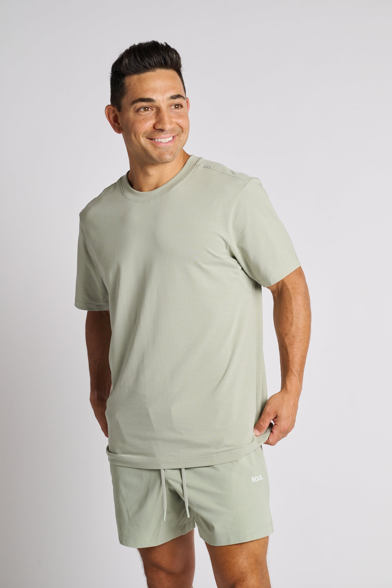 Men | Lululemon | Zeroed In Short Sleeve | Fog Green