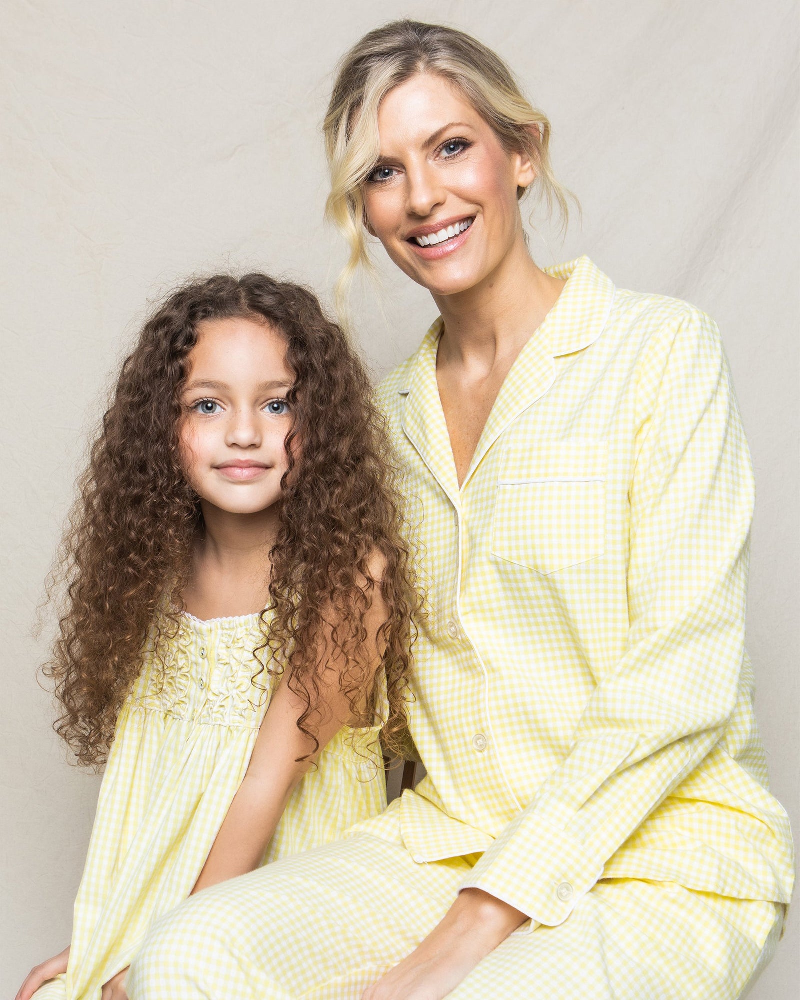 Girl's Twill Charlotte Nightgown | Yellow Gingham