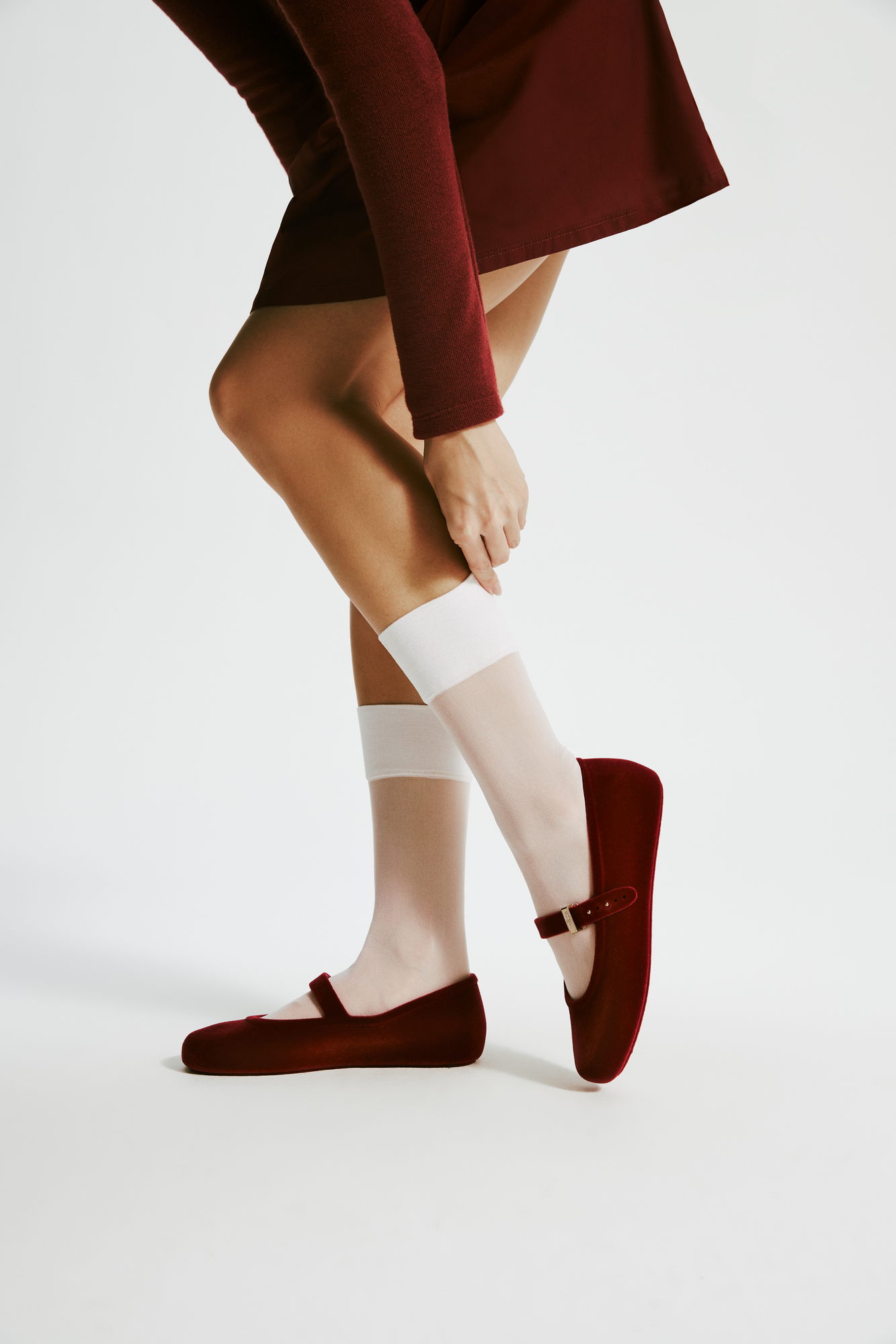 Soft Velvet II Ballerina | Red