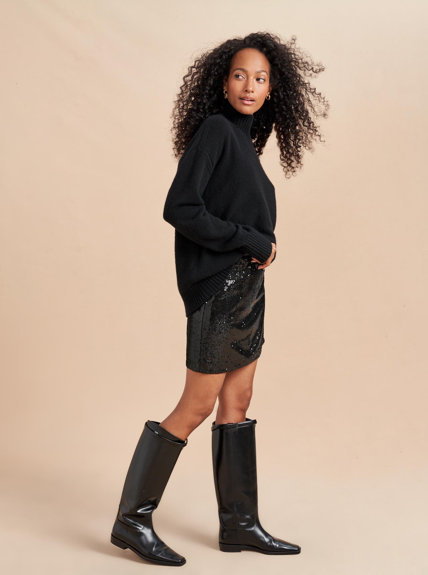 Soirée Mini Skirt | Black