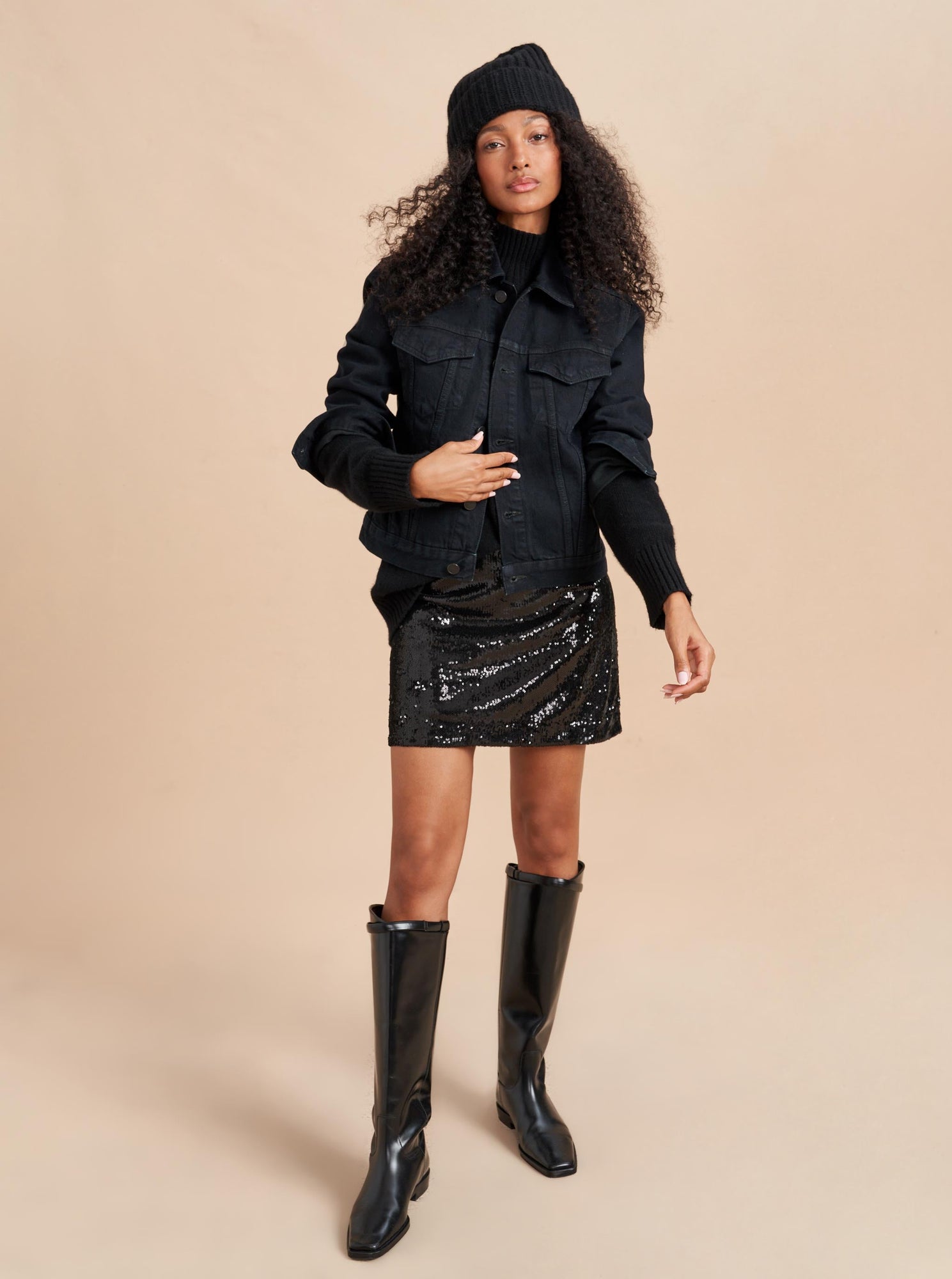 Soirée Mini Skirt | Black