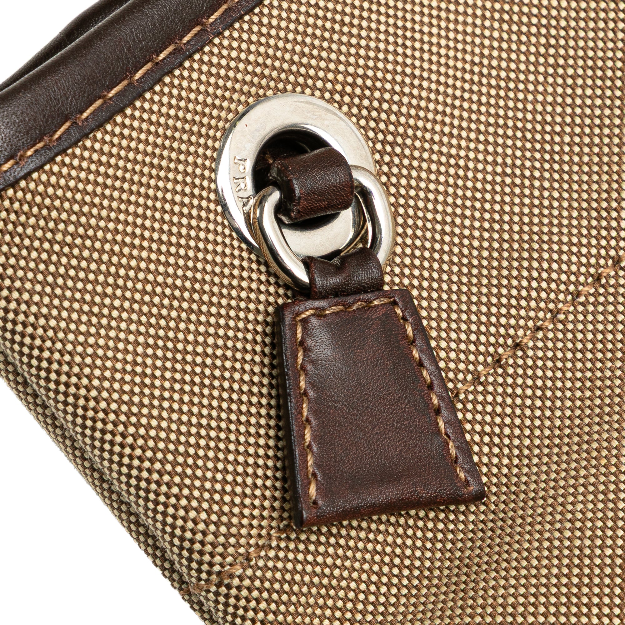 Prada | Pre-Owned Canvas Canapa Logo Crossbody | Beige