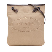 Prada | Pre-Owned Canvas Canapa Logo Crossbody | Beige