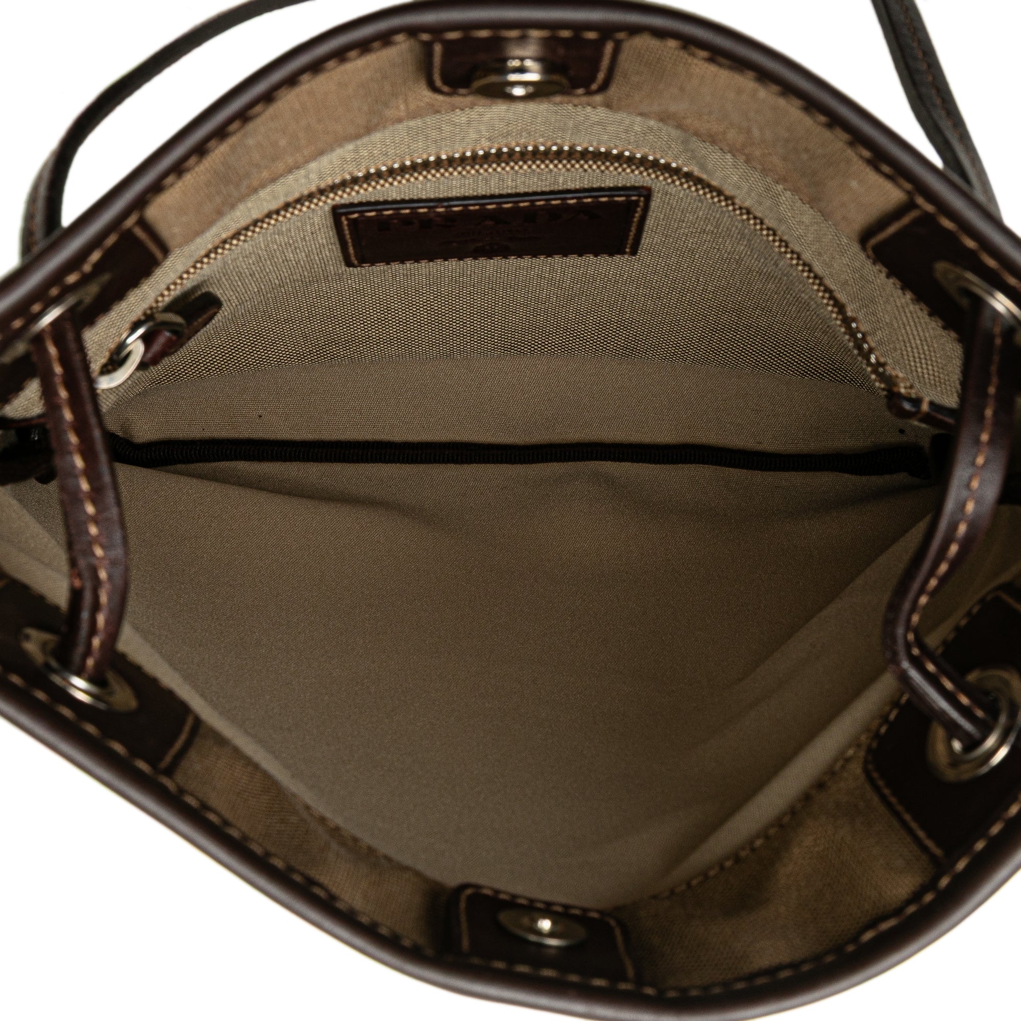 Prada | Pre-Owned Canvas Canapa Logo Crossbody | Beige