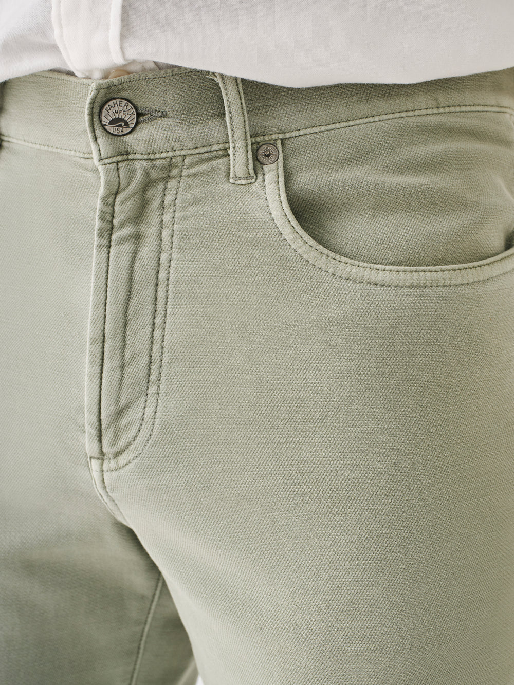Mens | Stretch Terry 5 Pocket (32in Inseam) | Faded Olive