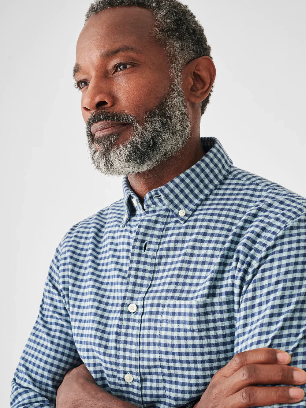 Mens | Stretch Oxford Shirt | Ocean Teal Gingham