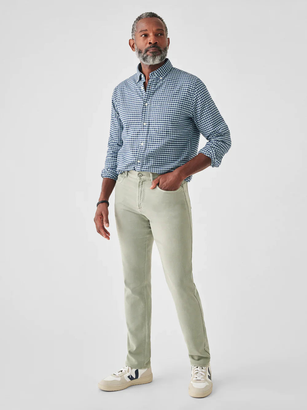 Mens | Stretch Oxford Shirt | Ocean Teal Gingham