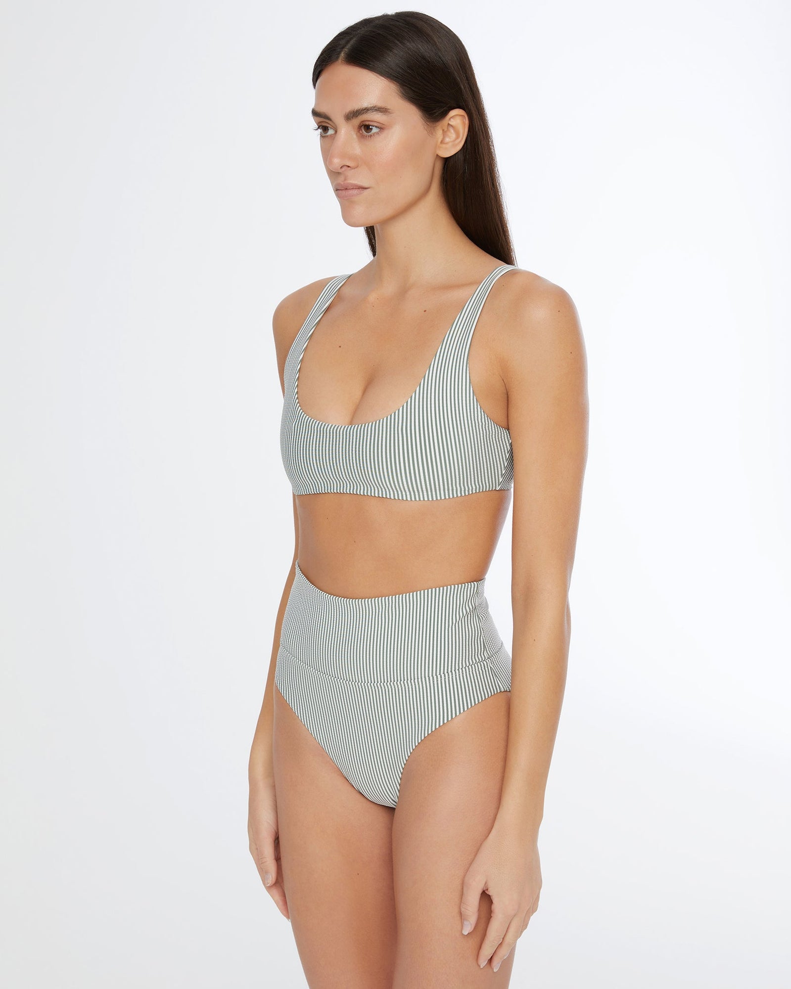 Womens | Emelia Bikini Bottom | Sea Spray/White