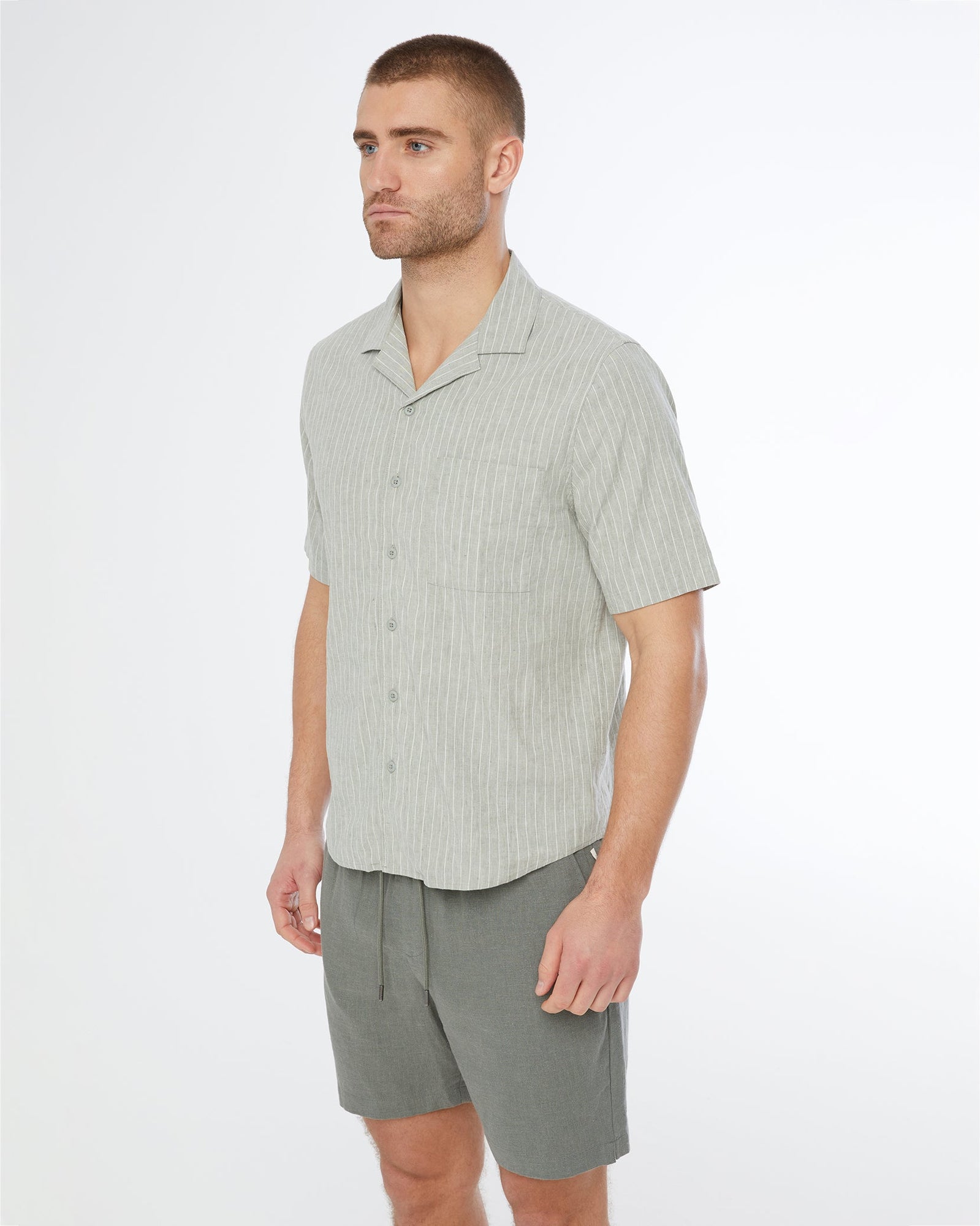 Mens | Stretch Yarn Dyed Vacation Shirt | Sage