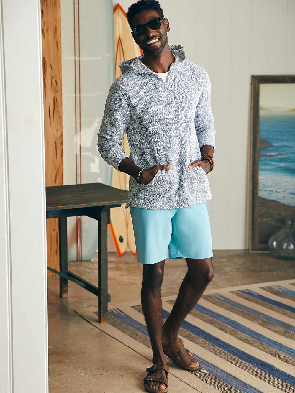 Mens - Belt Loop All Day Shorts (9") | Turquoise Sky