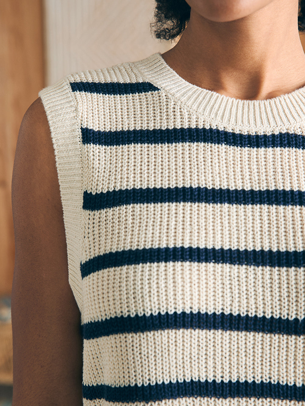 Womens - Miramar Linen Muscle Tank | Montauk Stripe