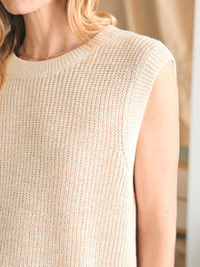 Womens - Miramar Linen Muscle Tank | Summer Sand