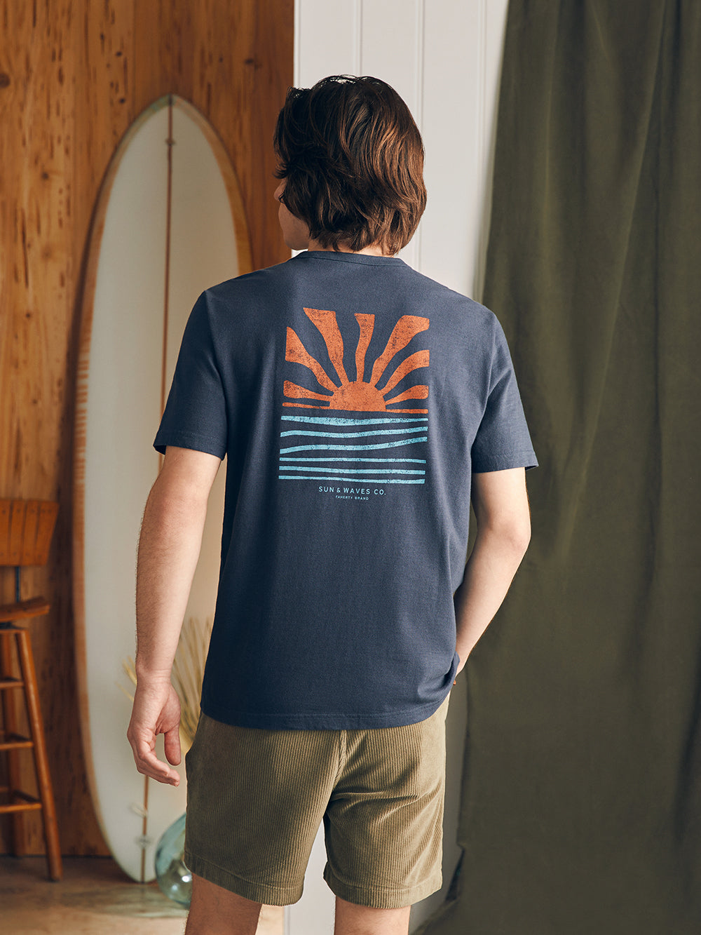 Mens | Sunwashed Graphic Tee | Dune Navy