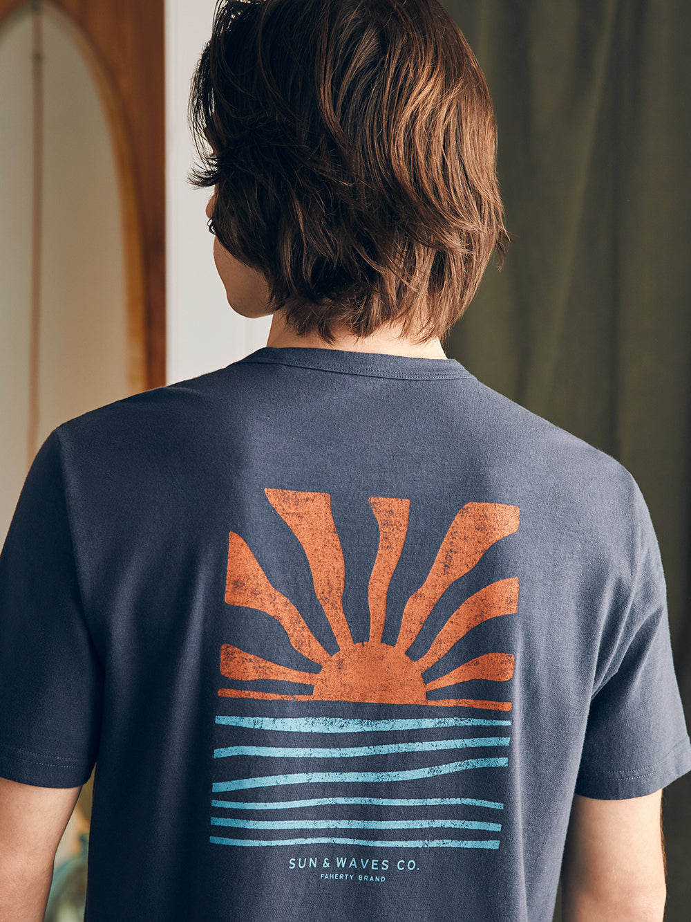 Mens | Sunwashed Graphic Tee | Dune Navy