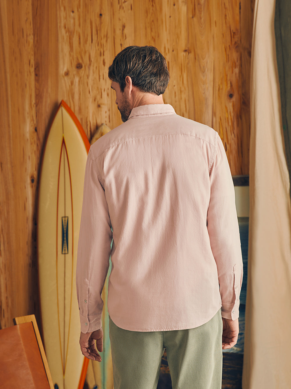 Mens | Sunwashed Chambray Shirt | Coastal Mauve