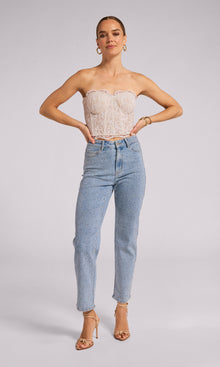 Enya Lace Bustier | French Beige