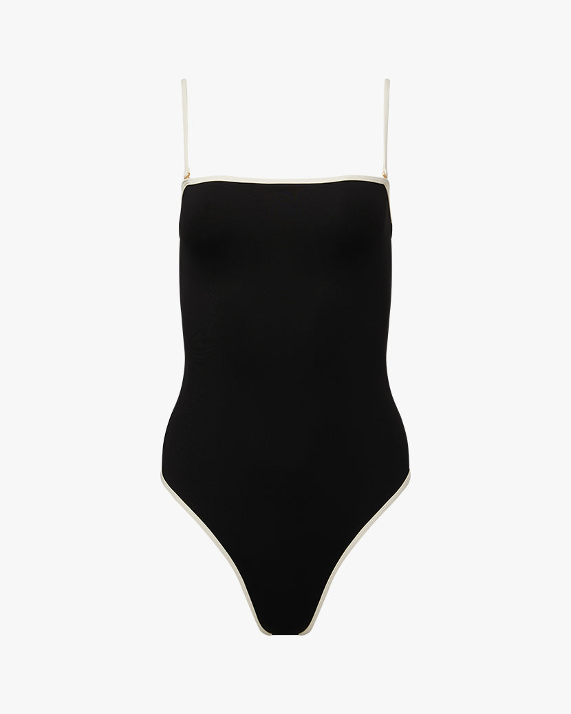 Strapless One Piece | Black/Off White