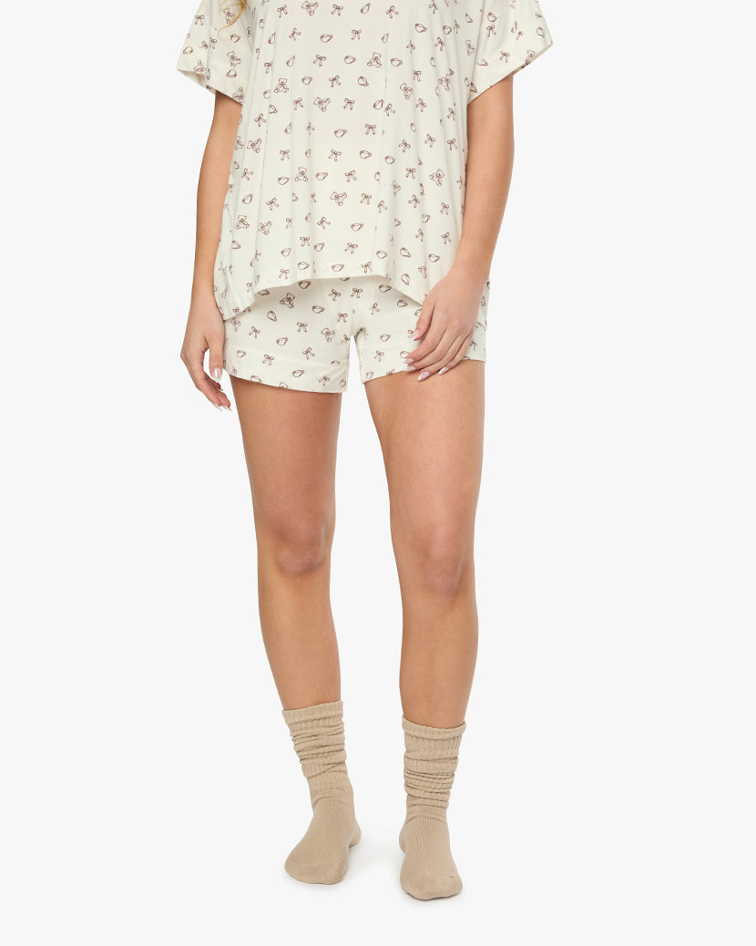 Boxer Short | Ivory/Chestnut