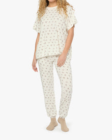 Low Rise Joggers | Ivory/Chestnut