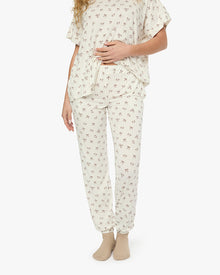 Low Rise Joggers | Ivory/Chestnut