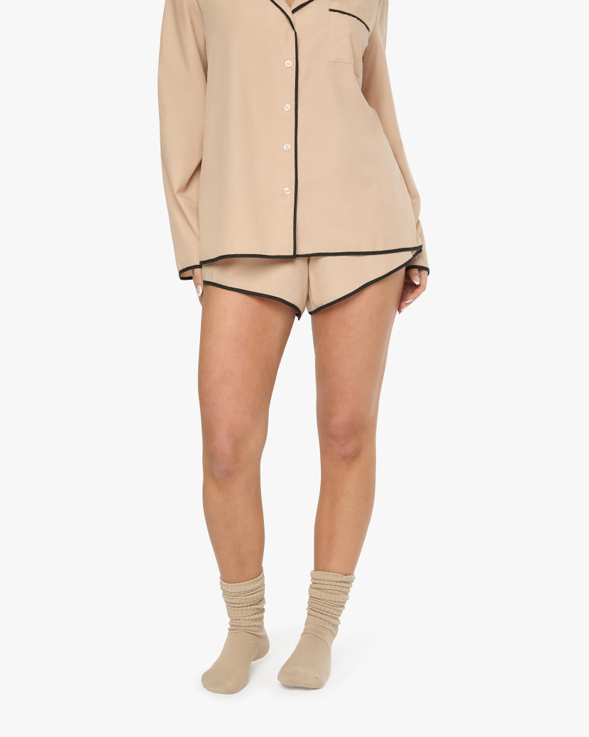 Classic Pajama Short | Almond/Black