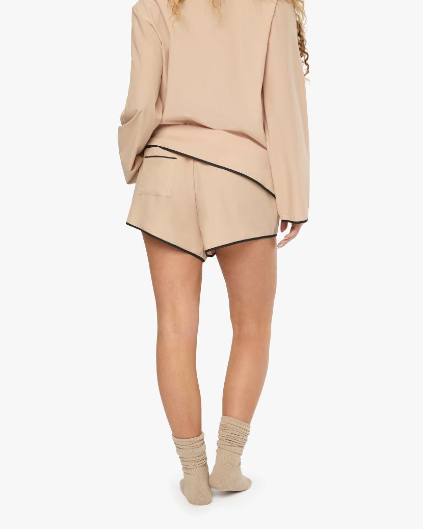 Classic Pajama Short | Almond/Black