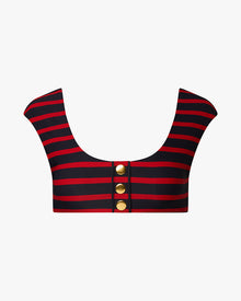 Off Shoulder Bikini Top | True Red/Dark Navy