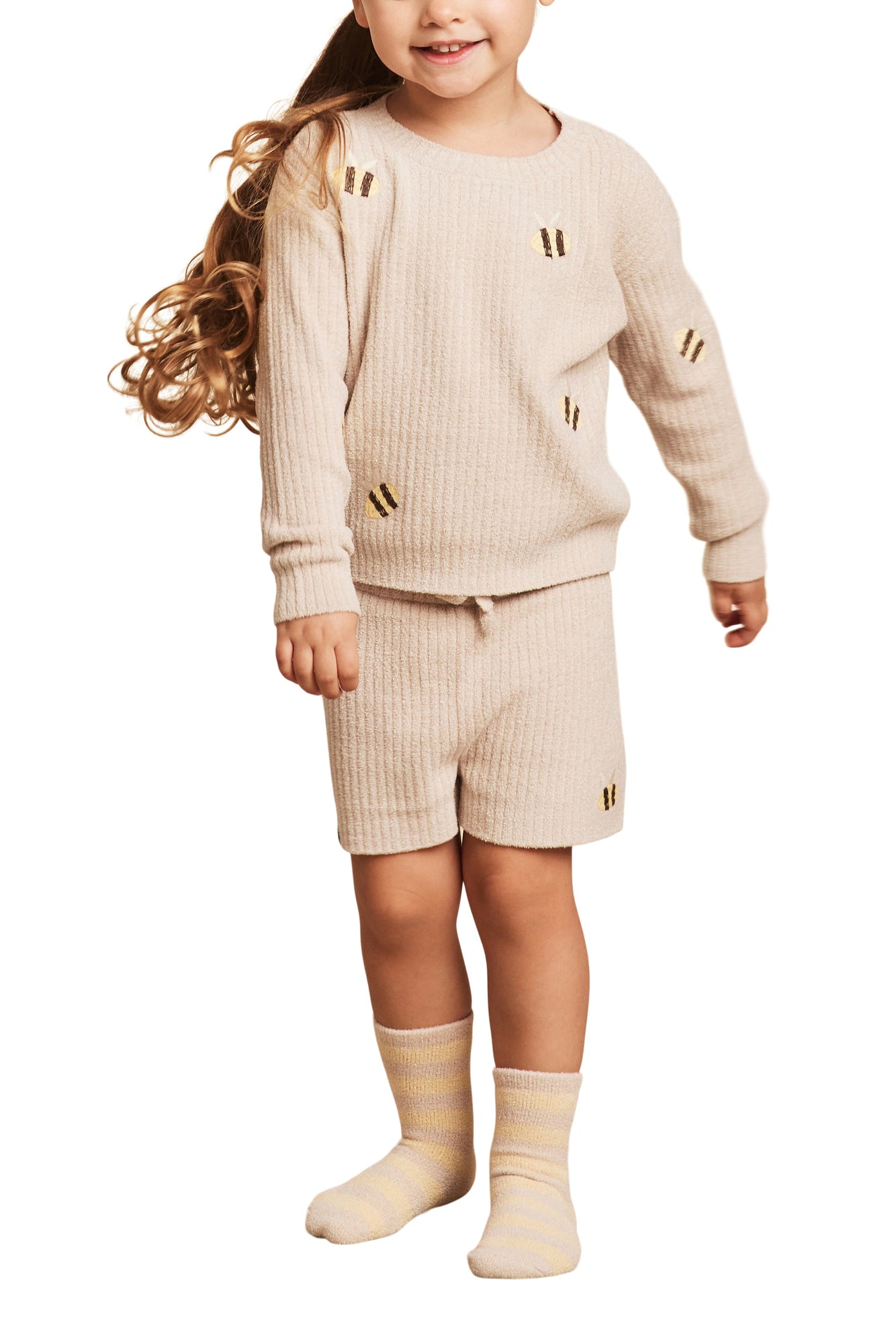 Kids | CozyChic Ultra Lite Bee Socks | Cream Multi