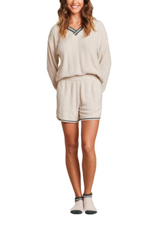 Womens | CozyChic Lite Pointelle Shorts | Sand Dune/Deep Juniper