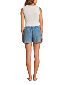 Womens | Indigo Knit Short | Indigo Light Wash