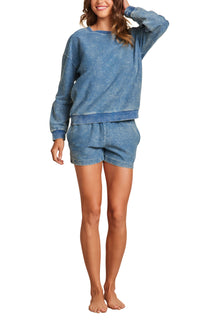 Womens | Indigo Knit Pullover | Indigo Light Wash
