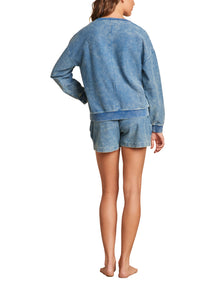 Womens | Indigo Knit Pullover | Indigo Light Wash